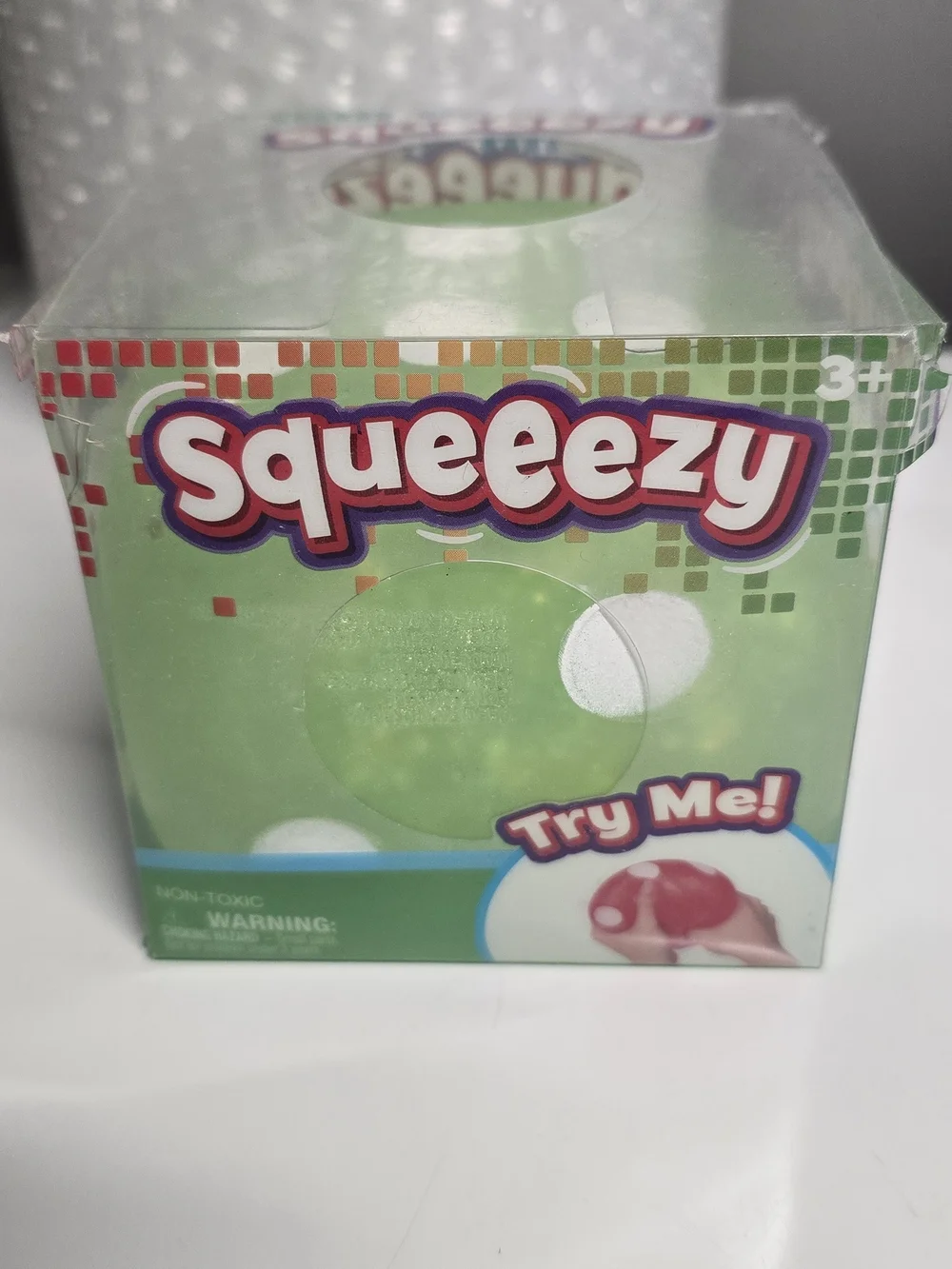 Jumbo Green Glitter Dice Squishy Toy